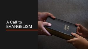 Passing a bible to a pair of hands - a call to evangelism.