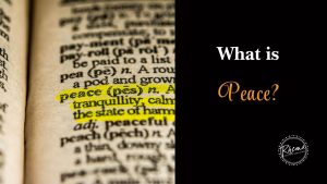 Bible with highlighted scripture on peace