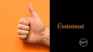 Thumbs up for contentment