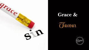 Grace pencil rubbing out the i in sin