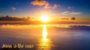 Sunrise beach walk symbolising new hope—Jesus is the cure