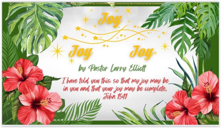 Joy in Christmas - Ps Larry Elliott