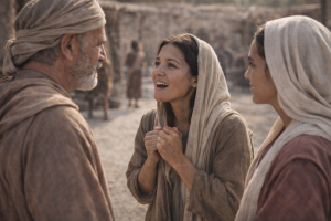 A thoughtful conversation in the village