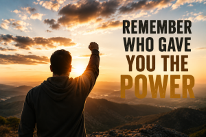 Remember who gave you power