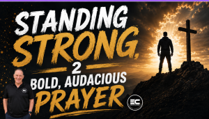 Ps Larry did a sermon on standing strong and bold audacious prayer.