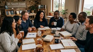 3C South Coast Connect Group members studying the Bible and mentoring one another in Ramsgate